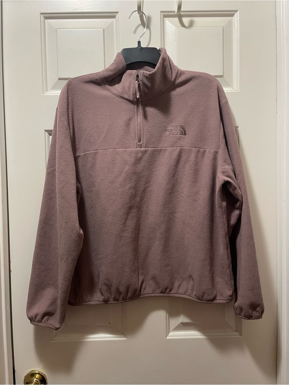 Women’s The North Face Dusty Pink Half-Zip Fleece Pullover size L